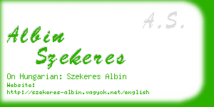 albin szekeres business card